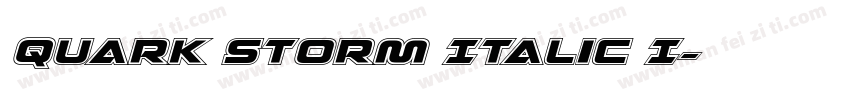 Quark Storm Italic I字体转换
